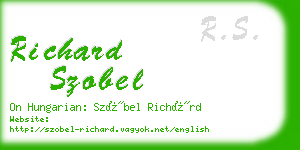 richard szobel business card